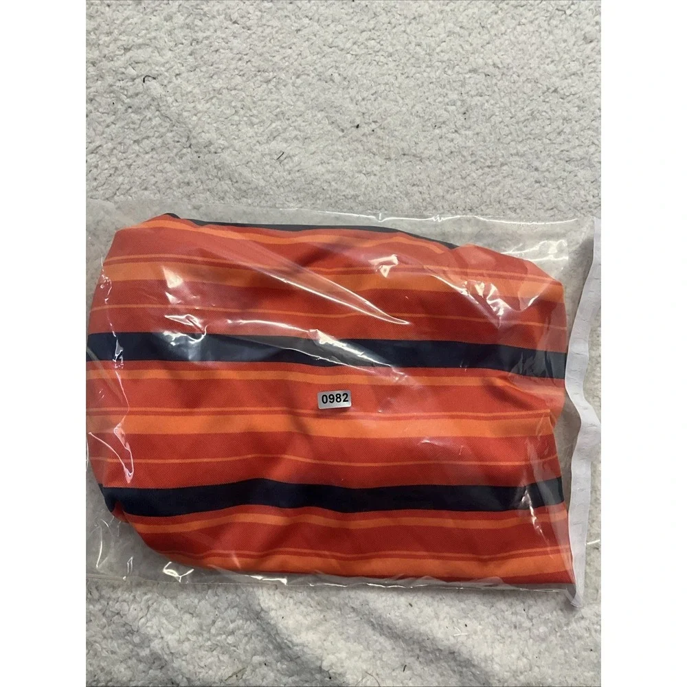 Adidas Climalite Mens Orange Stripped Short Sleeve Polo Shirt Size 2XL